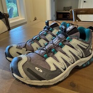 Salomon Women's Trail Shoes - Gray and Teal